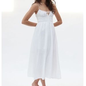 NWT Dynamite Liza Linen Midi Dress in White